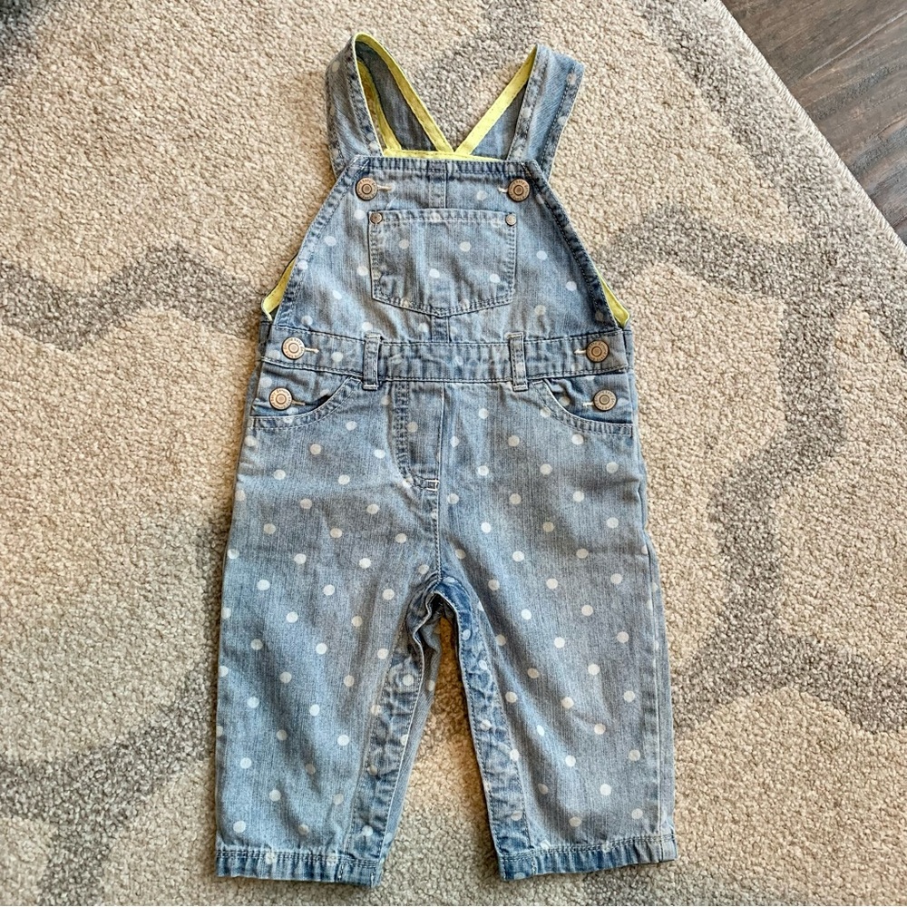 NWOT Baby Girl Polka Dot Overalls